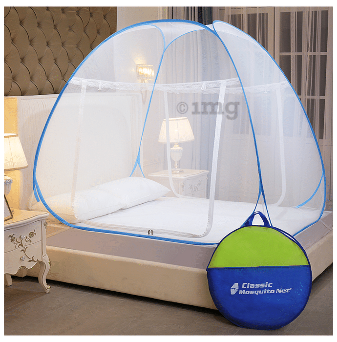 Classic Strong 30GSM Polyster Mosquito Net King Blue