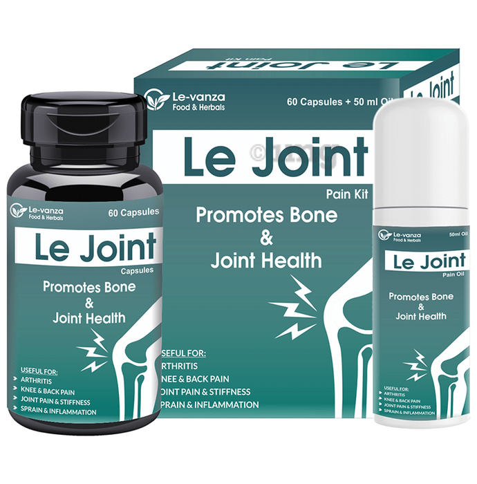 Le-vanza Food and Herbals Le Joint Pain Kit (60 Capsule & Oil 50 ml)