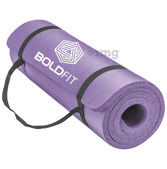 Boldfit Yoga Mat with Carrying Strap Purple