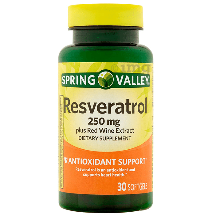 Spring Valley Resveratrol 250mg Plus Red Wine Extract Softgel