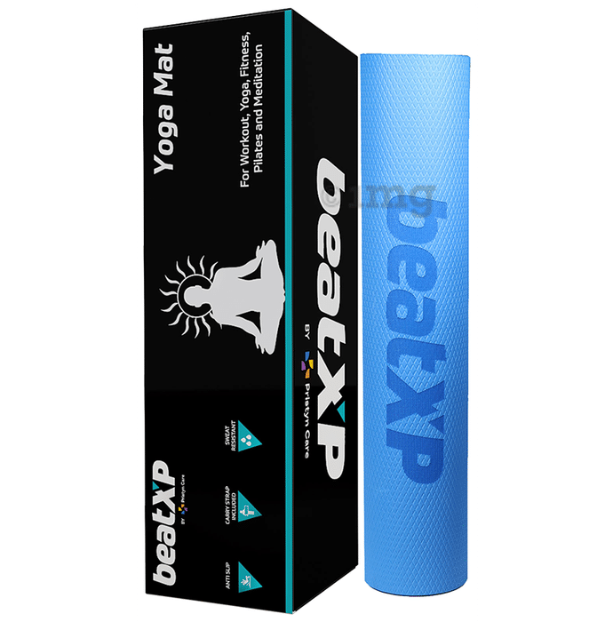 beatXP Anti Skid Yoga Mat Blue 6mm GHVMEDFIT063