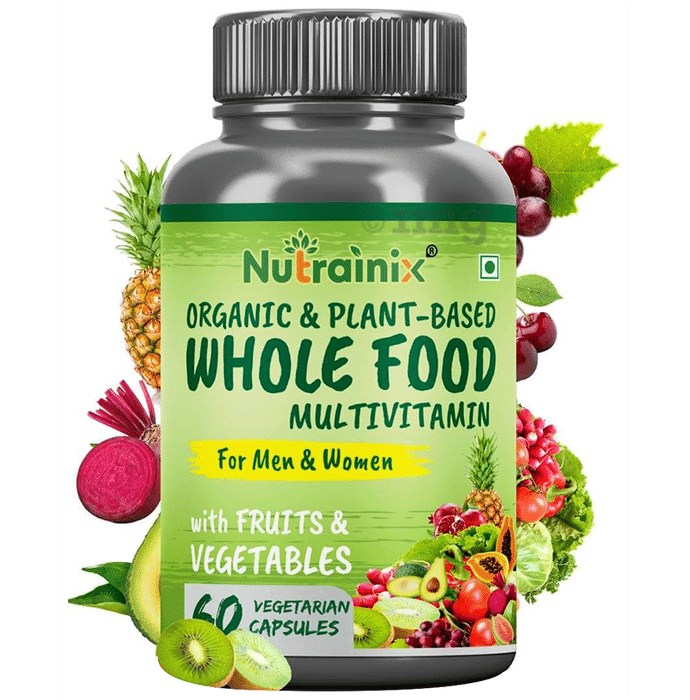 Nutrainix Organic & Plant-Based Whole Food Multivitamin Vegetarian Capsule