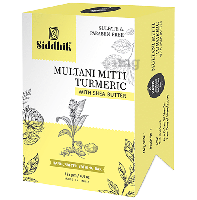 Siddhik Multani Mitti Turmeric with Shea Butter Handcrafted Bathing Bar