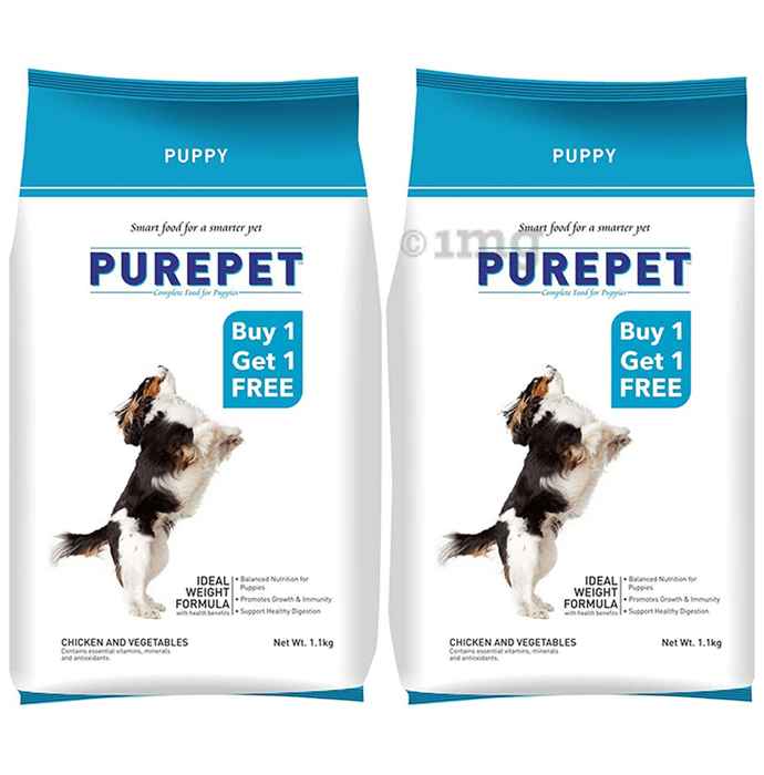 Purepet Chicken & Vegetable Puppy Dry Dog Food (Buy 1 Get 1 Free)