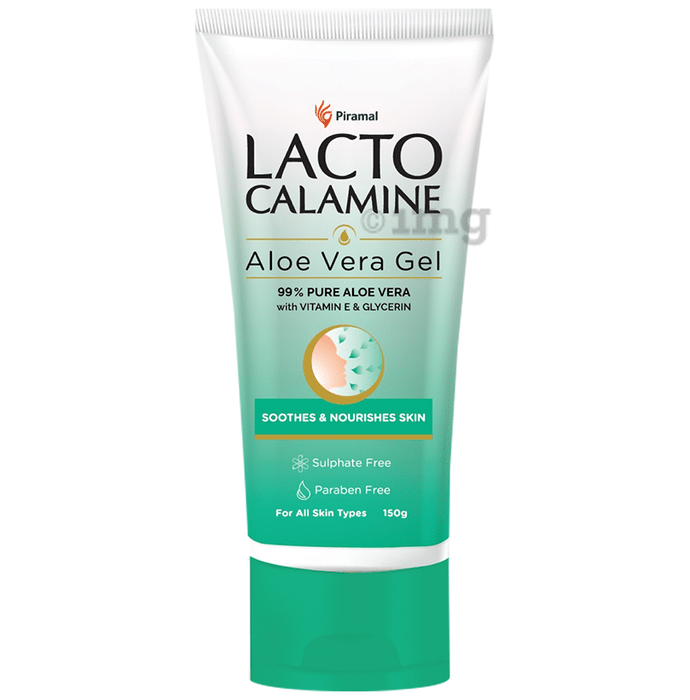 Lacto Calamine Aloe Vera Gel with Vitamin E & Glycerin | Nourishes the Skin | Paraben & Sulphate-Free