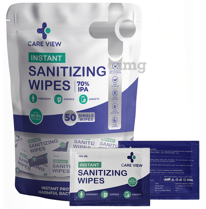 Care View CV1511 Instant Sanitizing Wipes 70%IPA