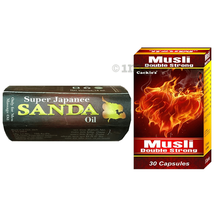 Cackle's Combo Pack of Super Japanee Sanda Oil 15ml & Musli Double Strong 30 Capsule