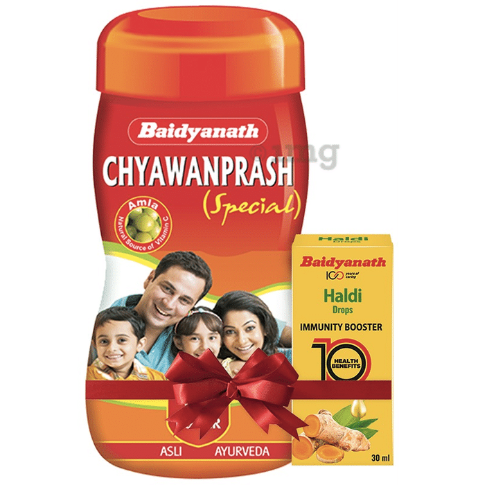 Baidyanath Chyawanprash Special Immunity Booster | For Strength & Stamina with Baidyanath Haldi Drop 30ml Free