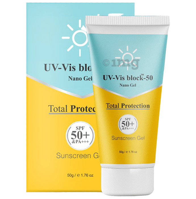 UV-Vis Block 50 Total Protection Sunscreen Gel SPF 50+ & PA+++