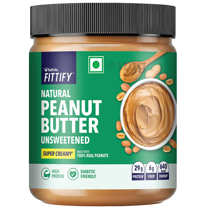 Saffola Fittify Natural Peanut Butter Unsweetened Super Creamy