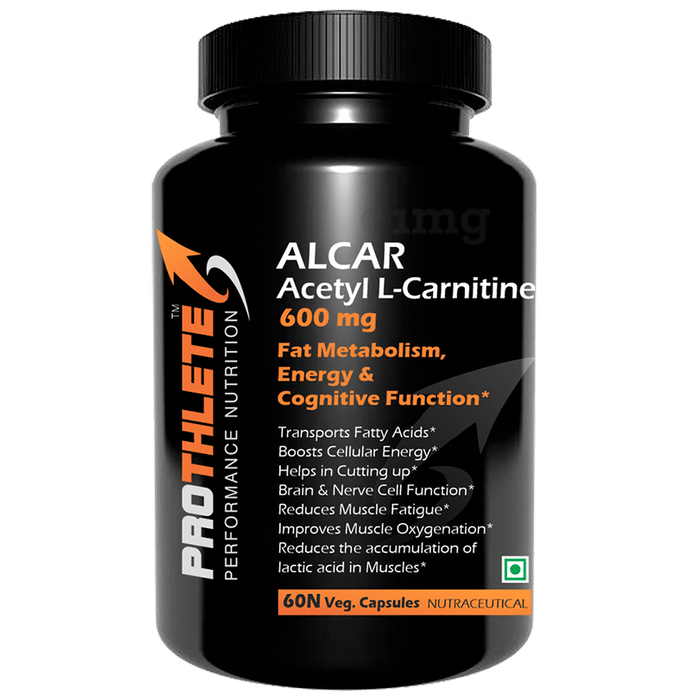 Prothlete Alcar Acetyl L-Carnitine 600mg Veg Capsule