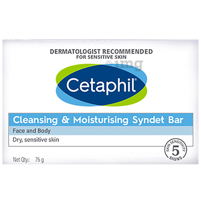 Cetaphil Cleansing & Moisturising Syndet Bar | For Dry & Sensitive Skin