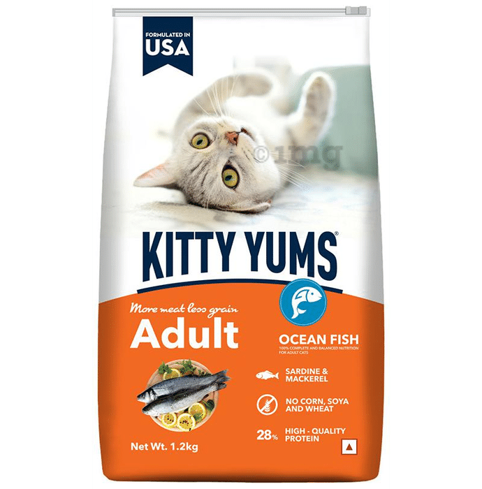 Kitty Yums Dry Cat Food Ocean Fish Adult