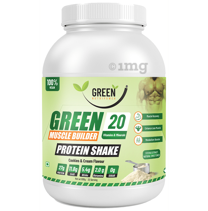 Green Nutripower Green Muscle Builder Protein Shake Cookies & Cream
