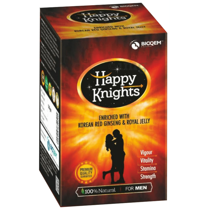 Bioqem Pharma Happy Knights for Men | For Vigour, Vitality, Stamina & Strength