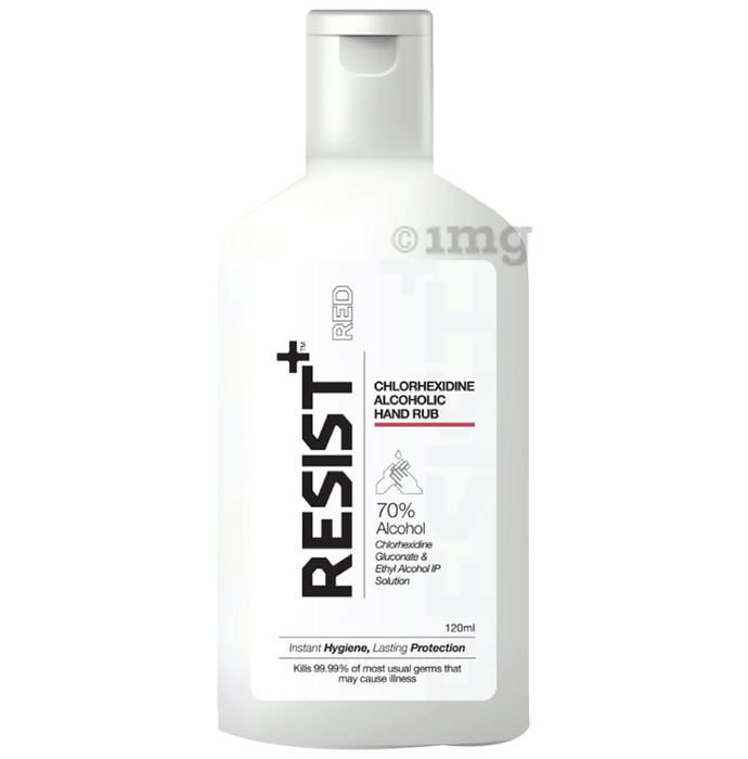 Resist+ Chlorhexidine Alcoholic Hand Rub Sanitizer (120ml Each)