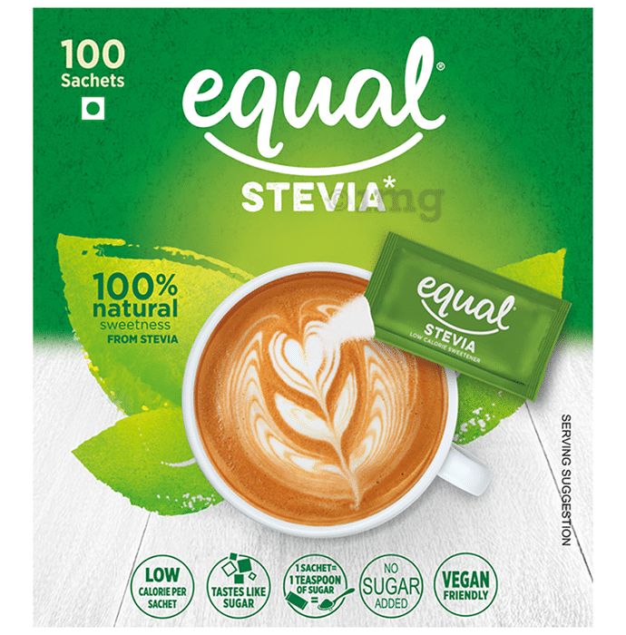 Equal Stevia Low Calorie Sweetner Sachet (100 Each)