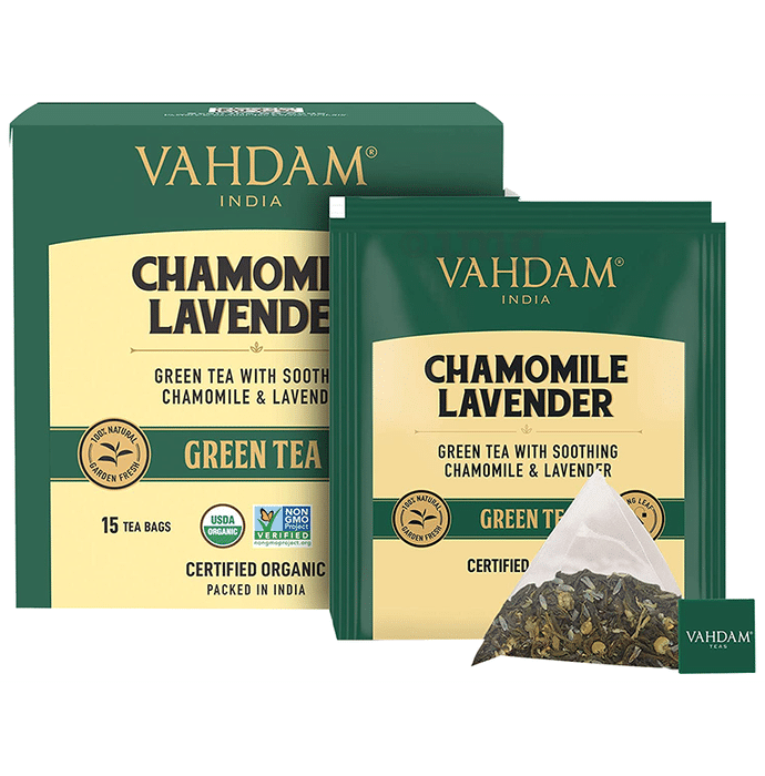 Vahdam India Green Tea (2gm Each) Chamomile Lavender