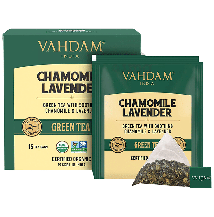 Vahdam India Green Tea (2gm Each) Chamomile Lavender