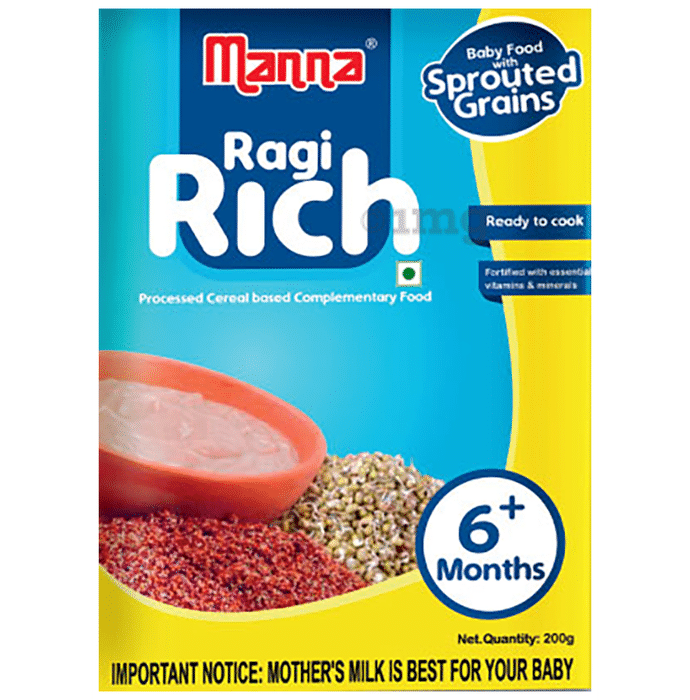 Manna Ragi Rich Baby Food with Sprouted Grains 6+ Months