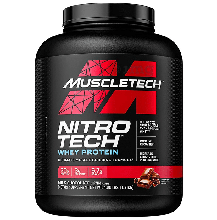 Muscletech Nitro Tech Whey Protein for Muscle Building | Powder