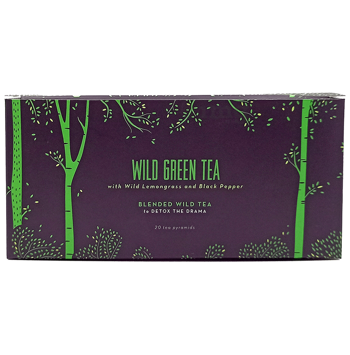 Beyondarie Wild Green Tea Pyramids (2.5g Each) with Karbi Ginger and Hibiscus