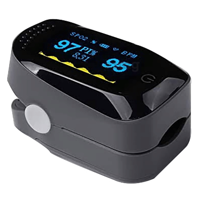 Industryowl Pulse Oximeter with Beep Sound Black