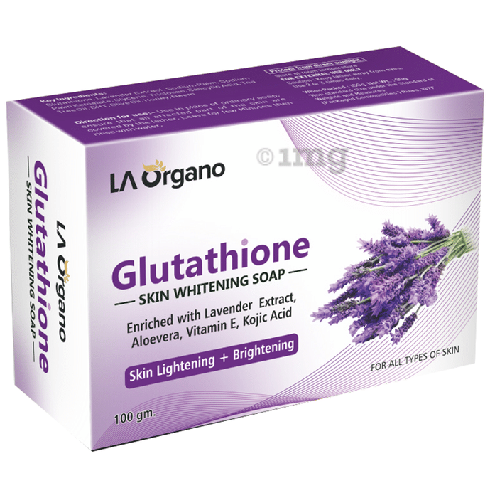 LA Organo Glutathione Skin Whitening Soap Lavender Extract