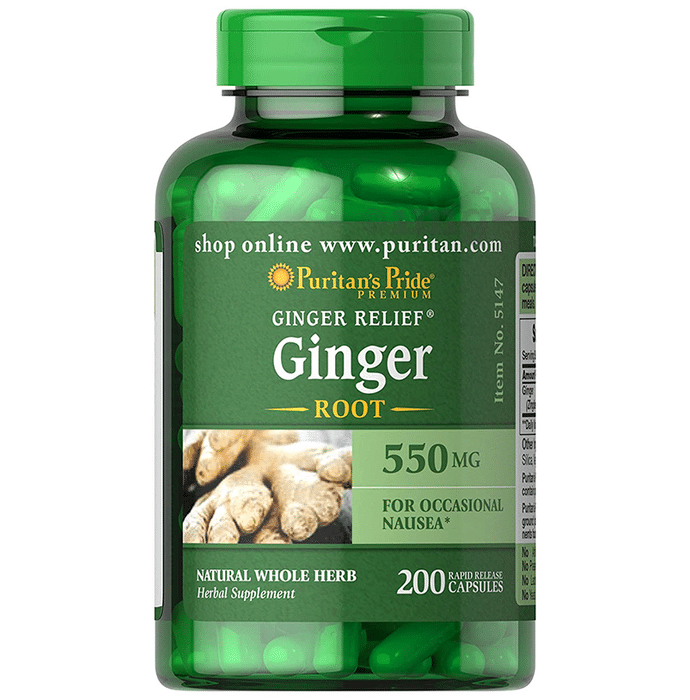 Puritan's Pride Premium Ginger Root 550mg Rapid Release Capsule