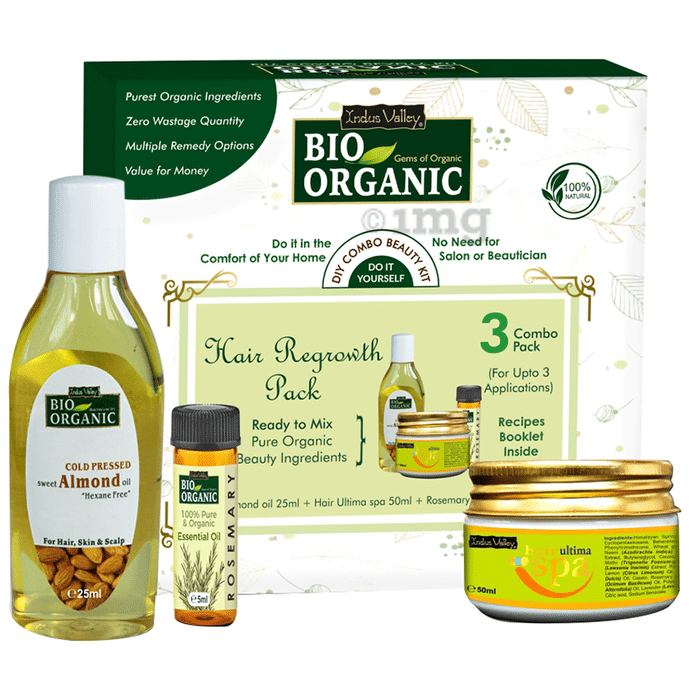 Indus Valley Bio Organic Hair Regrowth Pack DIY Combo Beauty Kit