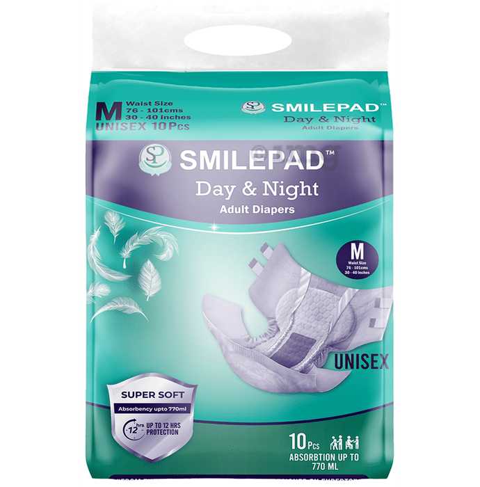 Smilepad Day & Night Adult  Open Type Diaper Medium