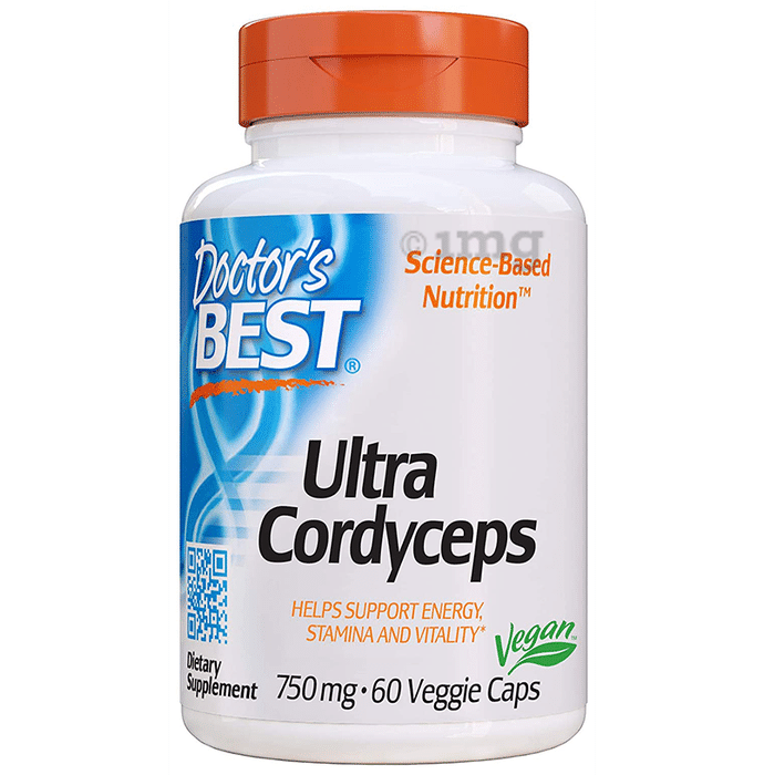 Doctor's Best Ultra Cordyceps Veggie Capsule | For Energy, Stamina & Vitality