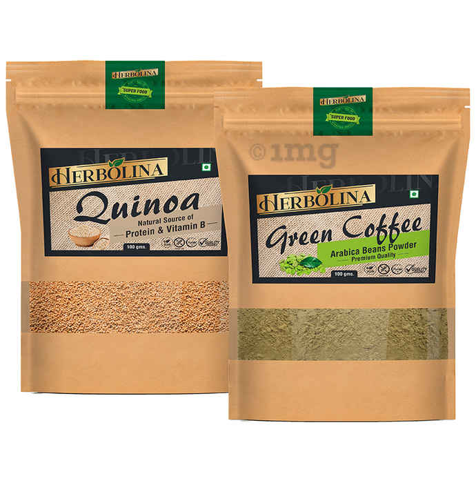 Herbolina Combo Pack of Quinoa & Green Coffee Powder (100gm Each)