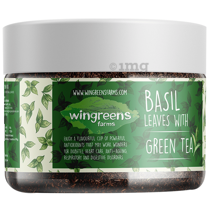 Wingreens Farms Basil Leaves with Green Tea