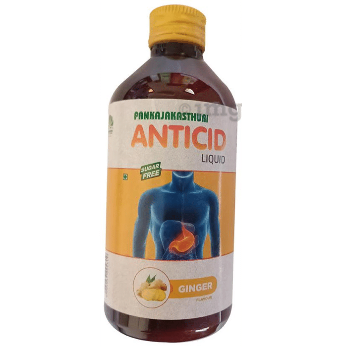 Pankajakasthuri Anticid Liquid Ginger Sugar Free