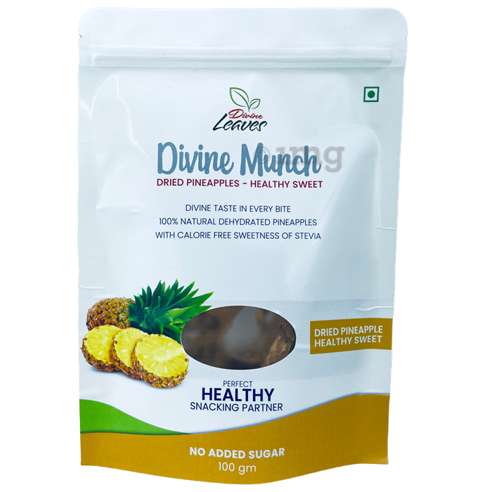 Divine Leaves Divine Munch Dried Pineapple Healthy Sweet