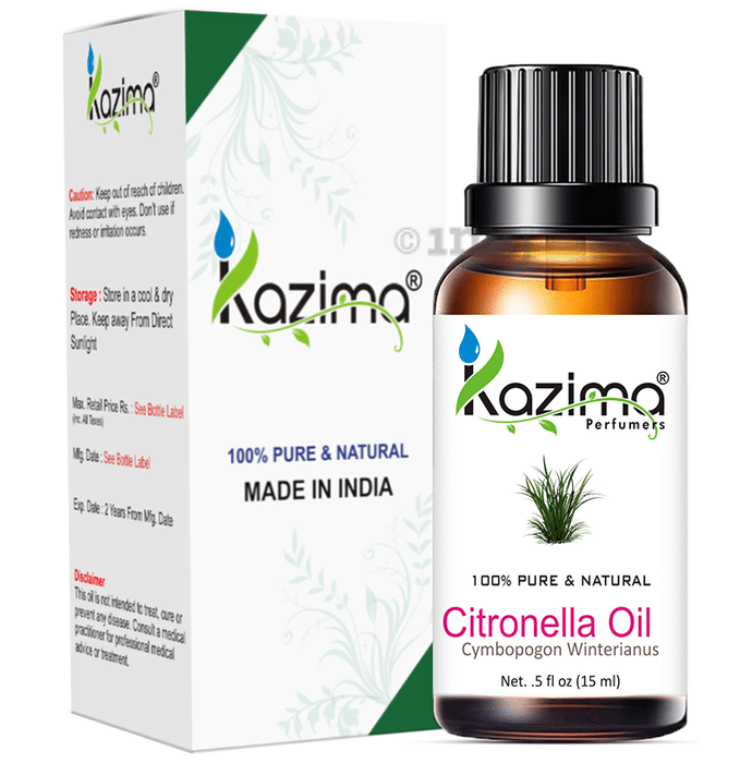 Kazima Perfumers 100% Pure & Natural Citronella Oil