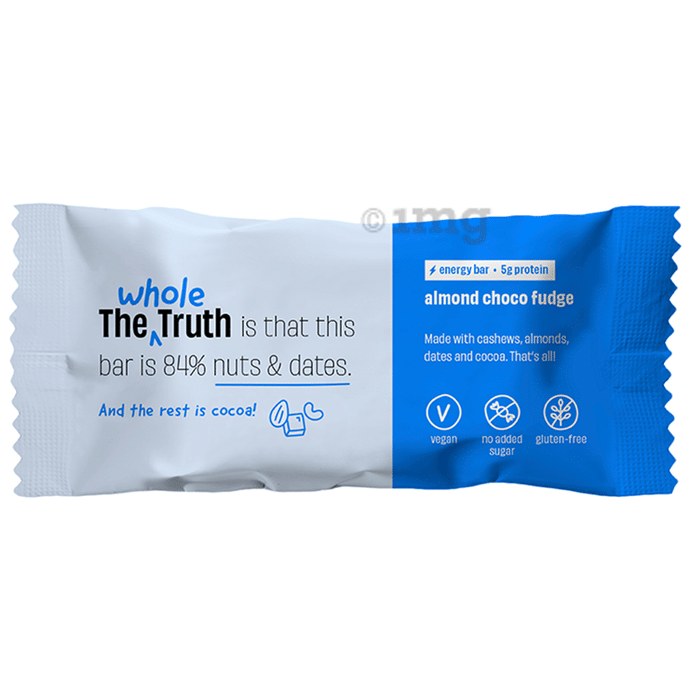 The Whole Truth Vegan Energy Bar (40gm Each) | Almond Choco Fudge