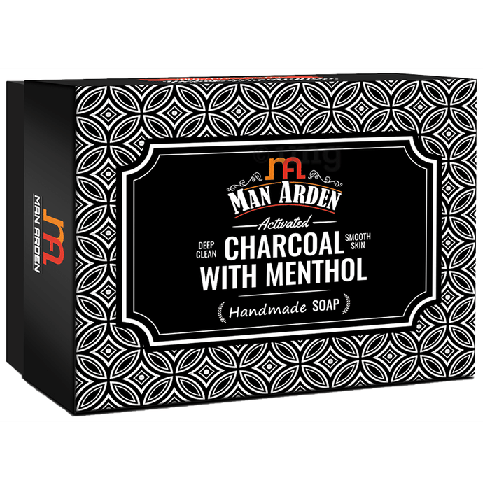 Man Arden Charcoal with Menthol Handmade Soap