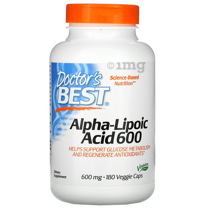 Doctor's Best Alpha-Lipoic Acid 600mg | Veggie Cap for Glucose Metabolism & Antioxidant Support