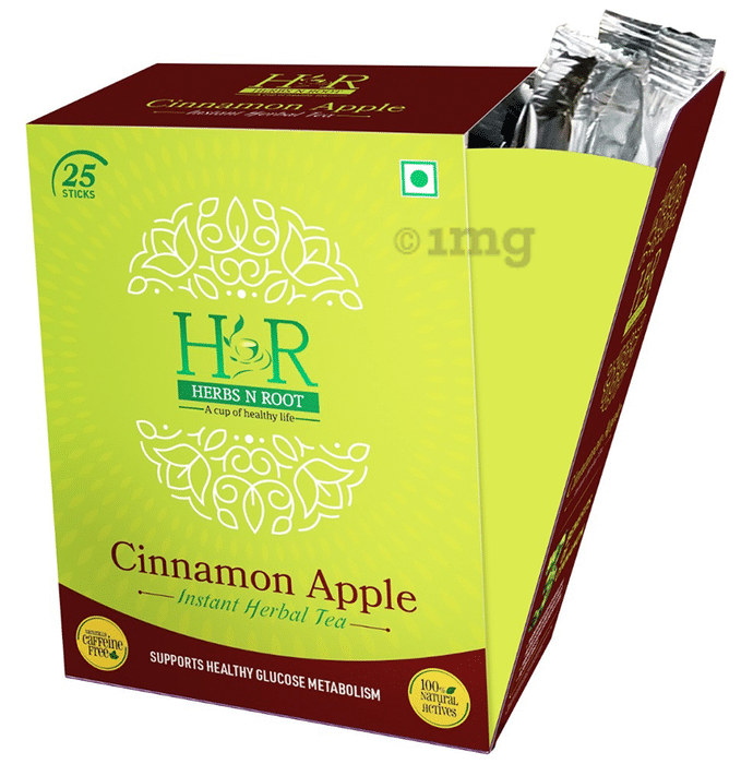 Herbs N Root Cinnamon Apple Instant Green Tea Stick (2gm Each)