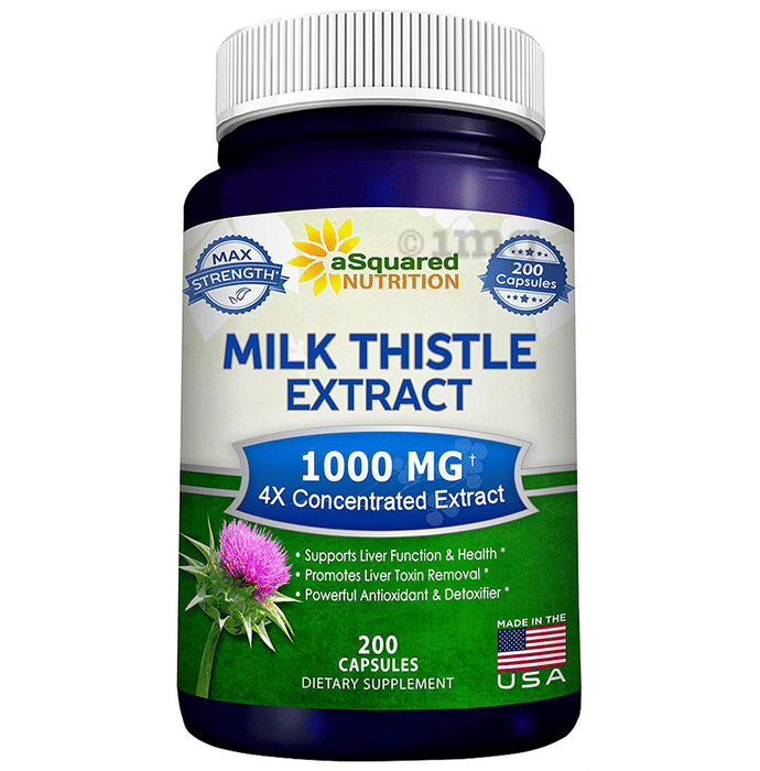 Asquared Nutrition Milk Thistle Extract 1000mg Capsule