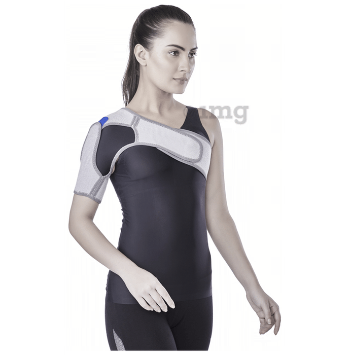 Vissco Shoulder Support With Adjustable Stretchable Strap Grey Small