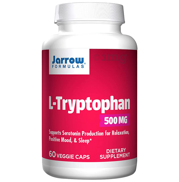 Jarrow Formulas L-Tryptophan 500mg Veggie Caps | Supports Serotonin Production