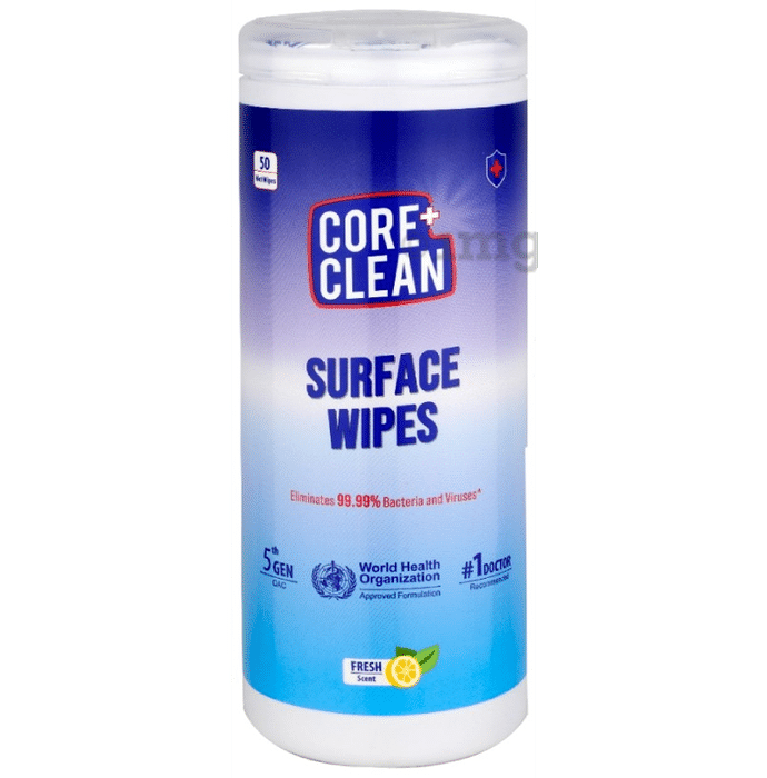 Core Clean Surface Wipes (50 Each) Fresh Scent