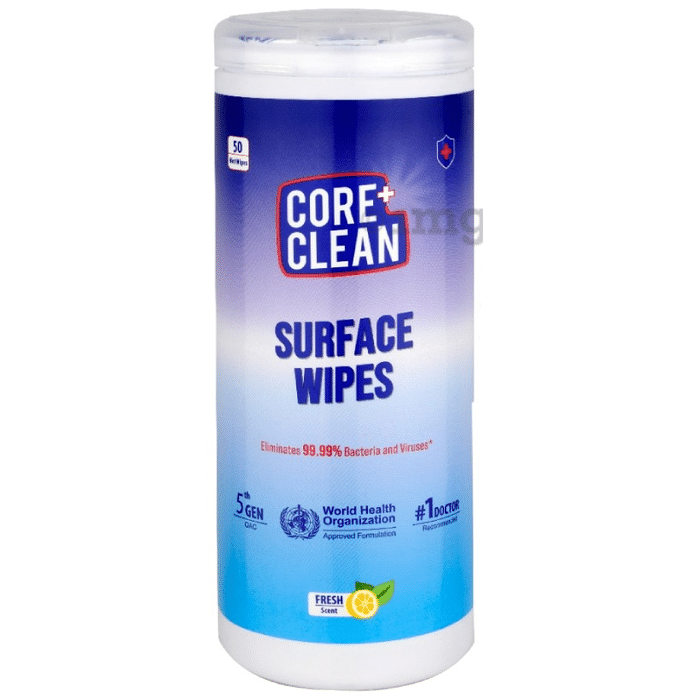 Core Clean Surface Wipes (50 Each) Fresh Scent