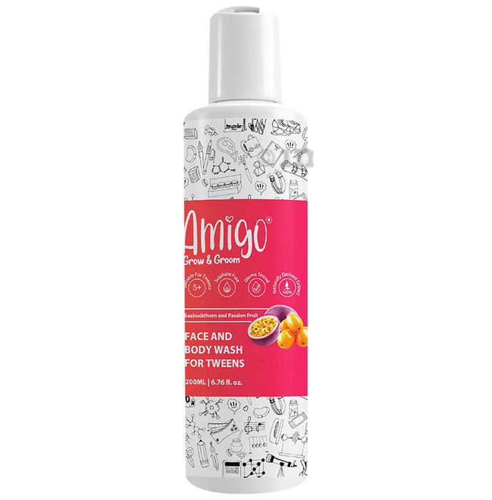 Amigo Seabuckthorn and Passion Fruit Face and Body Wash for Tweens