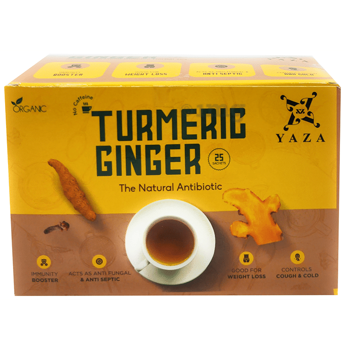 Yaza Turmeric Ginger Organic Tea Sachet (2gm Each)