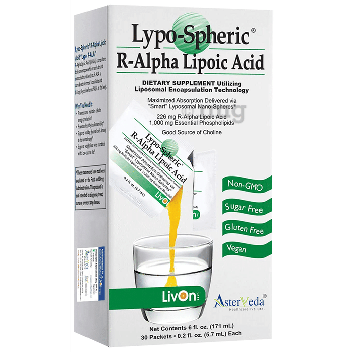 Livon Lypo-Spheric R-Alpha Lipoic Acid Sachet (5.7ml Each)