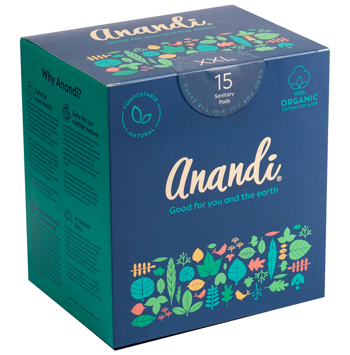 Anandi Sanitary Pads XXL Buy box of 15 pads at best price in India 1mg